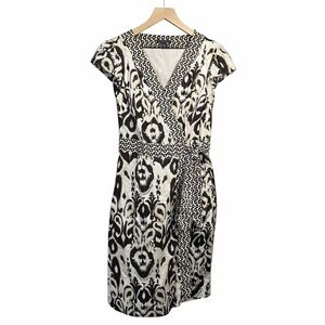 Tommy Hilfiger 100% Cotton Brown and Cream Wrap Dress